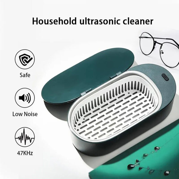 12V Mini Ultrasonic Portable Jewelry Glasses Cleaner