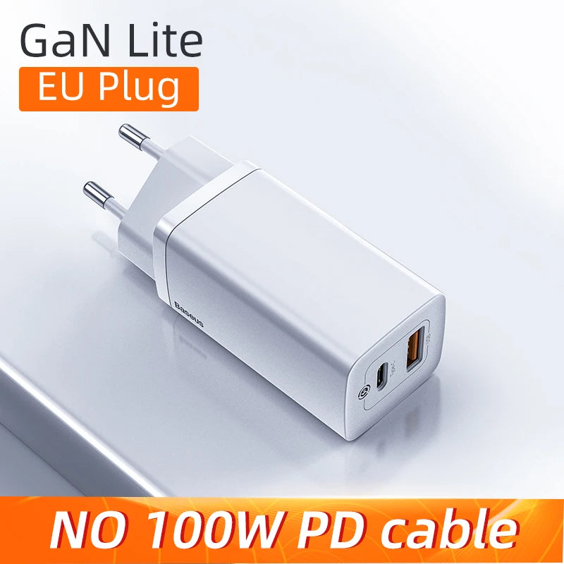 Baseus 65W USB Type-C Charger For iPhone 12 Pro Max and MacBook