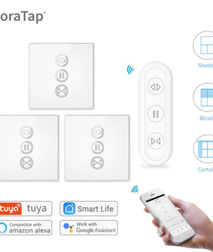 LoraTap Plastic Curtain Motorized Roller Shutters Blinds Switch