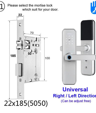 RayKube Aluminium Alloy Fingerprint Digital Smart Door Lock