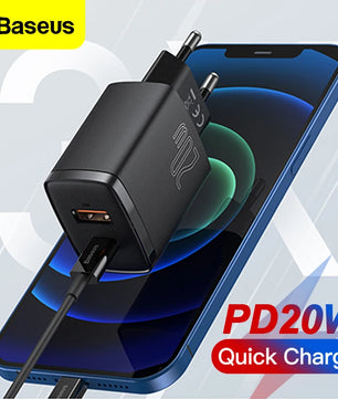 Baseus 20W USB Type-C Charger For iPhone 11 12 Pro Max and Huawei
