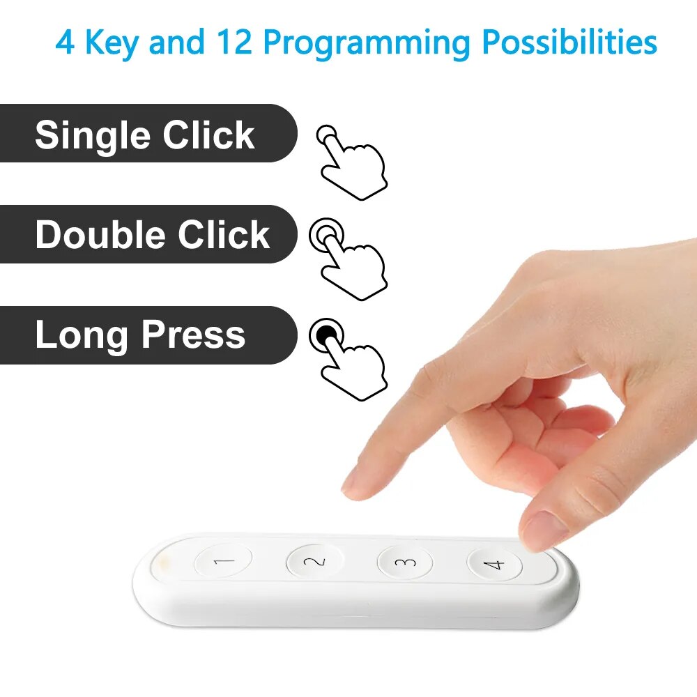 LoraTap Plastic Bluetooth Wireless ZigBee Portable Scene Switch