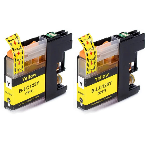 2 PCs LC121/LC123 Ink Cartridge For Brother MFC-J4510DW MFC-J4610DW