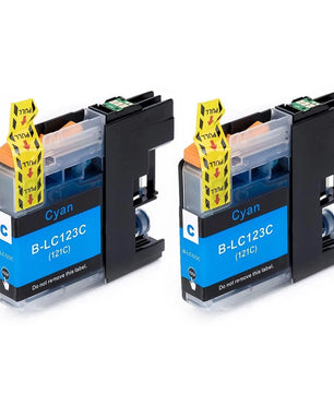 2 PCs LC121/LC123 Ink Cartridge For Brother MFC-J4510DW MFC-J4610DW