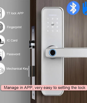 RayKube Aluminium Alloy Fingerprint Digital Smart Door Lock