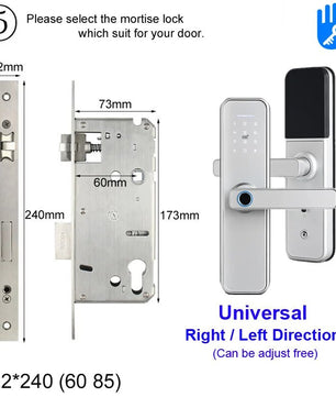 RayKube Aluminium Alloy Fingerprint Digital Smart Door Lock