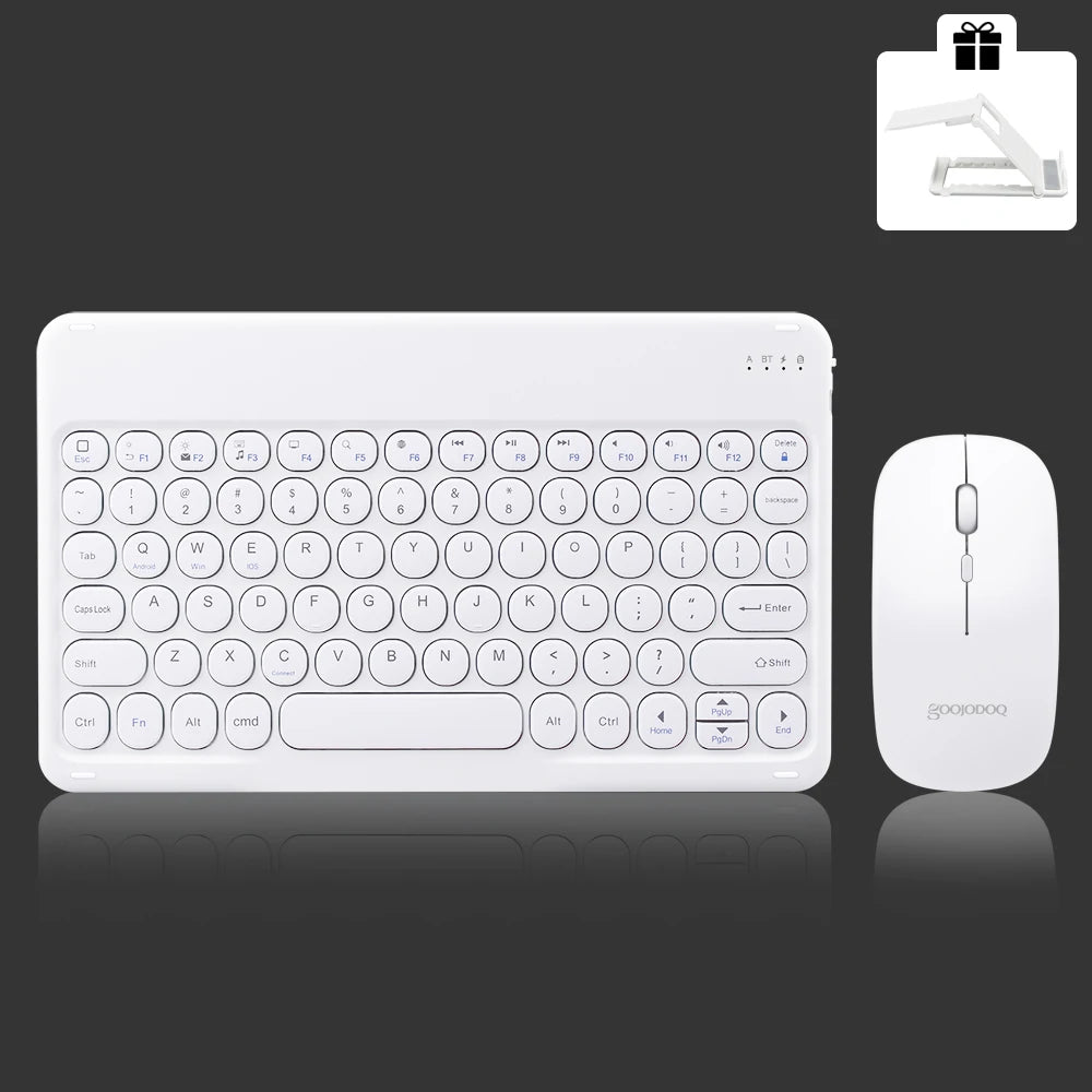 Plastic 2.4G Rechargeable Bluetooth Wireless Keyboard Mouse Kit
