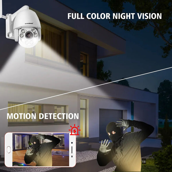 Boavision 5MP Auto Tracking Waterproof High Speed Dome Camera