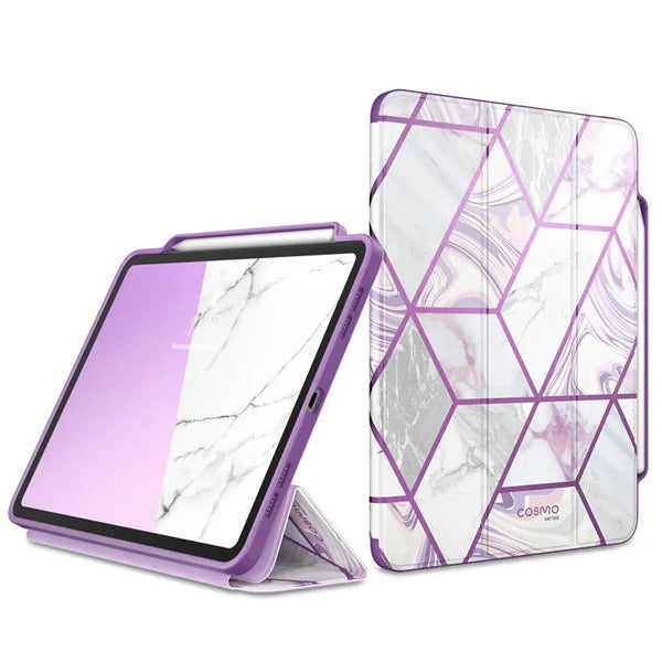 PU Leather Full-Body Marble Trifold 12.9 Inches Case For iPad Pro