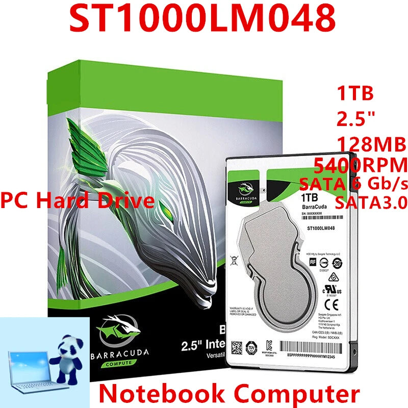 1TB 2.5" SATA 6 Gb/s 128MB 5400RPM Internal HDD For Notebook
