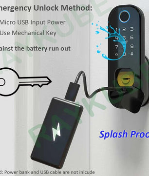 RayKube Stainless Steel Fingerprint Digital Smart Door Lock