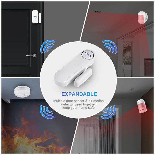 Kerui Plastic Smart Wireless Home Door Windows Security Sensor
