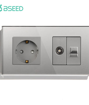 Bseed 10A Glass Panel Wireless WIFI Control Smart Power Socket