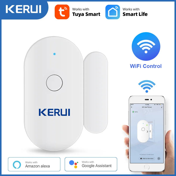 Kerui Plastic Smart Home Google Wifi Door Open Security Sensor