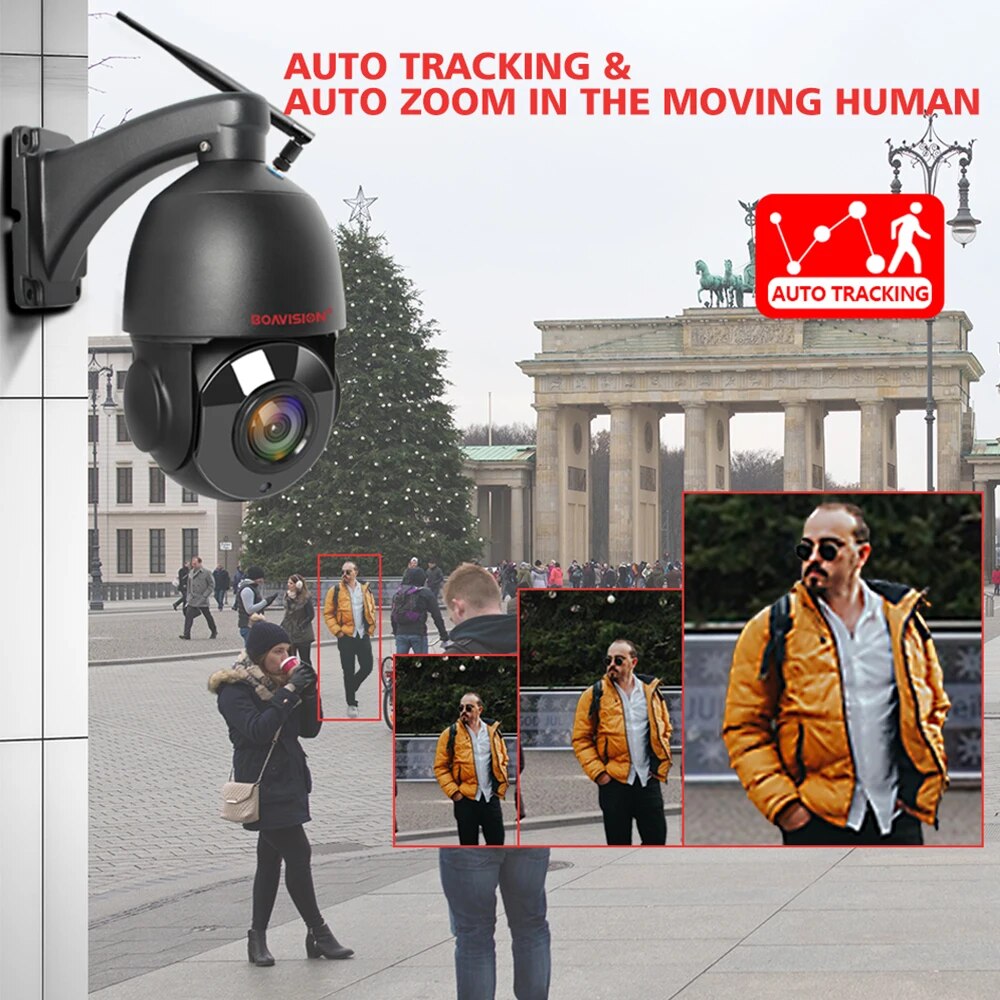 Boavision 5MP Night Vision High Speed Auto Tracking Dome Camera