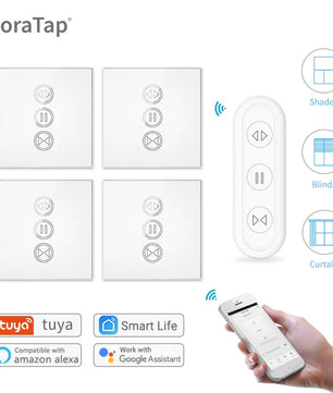 LoraTap 240V Plastic Remote Control Roller Blinds Shutter Switch