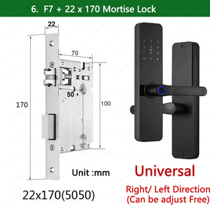 Zinc Alloy Fingerprint Bluetooth Rechargeable Battery Door Lock
