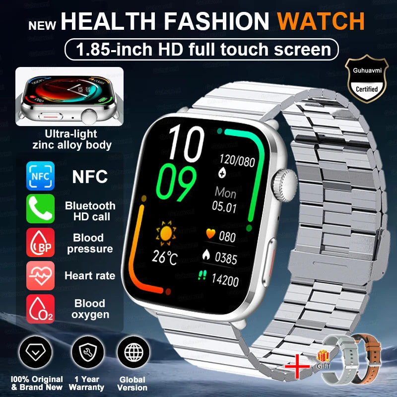 Rubber Waterproof Android Square Shaped Amoled Screen Smartwatch
