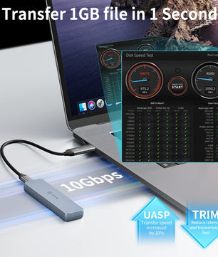 Aluminum Alloy 4TB SSD Type-C External Hard Drive Case