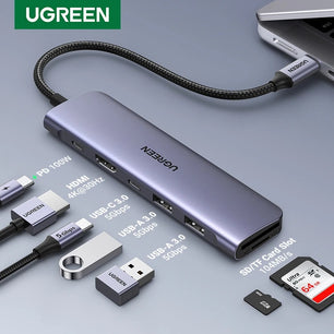 Ugreen 7-IN-1 Type-C Card Reader HDMI USB Splitter Docking Hub