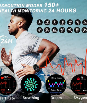 Silica Gel Android GPS Round Shaped Amoled Screen Smartwatch