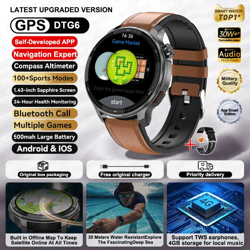 Silica Gel Android Round Shape Waterproof On-Wrist Smartwatch