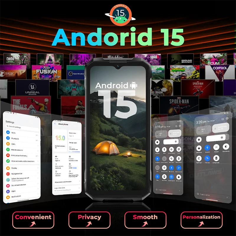 10800mAh 256GB Hotwav Hyper 7S 5G Rugged Smartphone