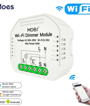 Moes 150W Plastic Automatic WIFI Smart Dimmer Switch Modules