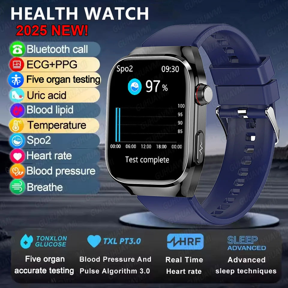 Fine Steel Waterproof Android Square Shaped Bluetooth Smartwatch