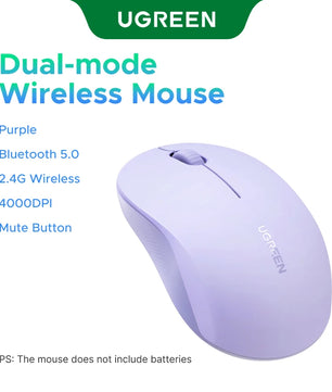 Ugreen Wireless Mouse 2.4G Bluetooth Dual Mode Portable Mouse