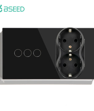 Bseed 10A Glass Panel Wireless WIFI Control Smart Power Socket