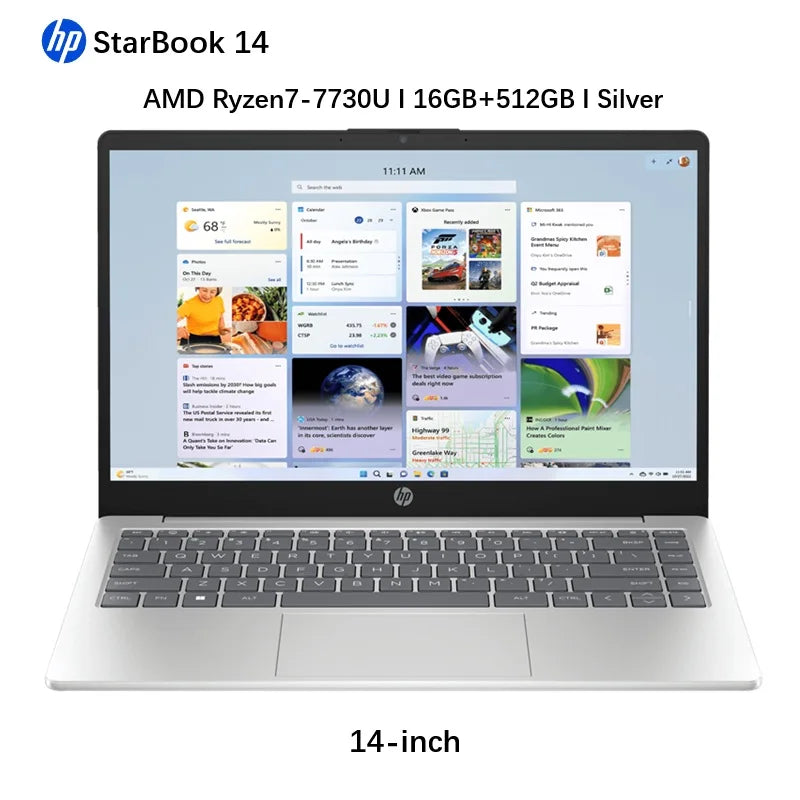 HP AMD Ryzen 7-7730U 16GB RAM 512GB SSD 15.6 Inch Laptop