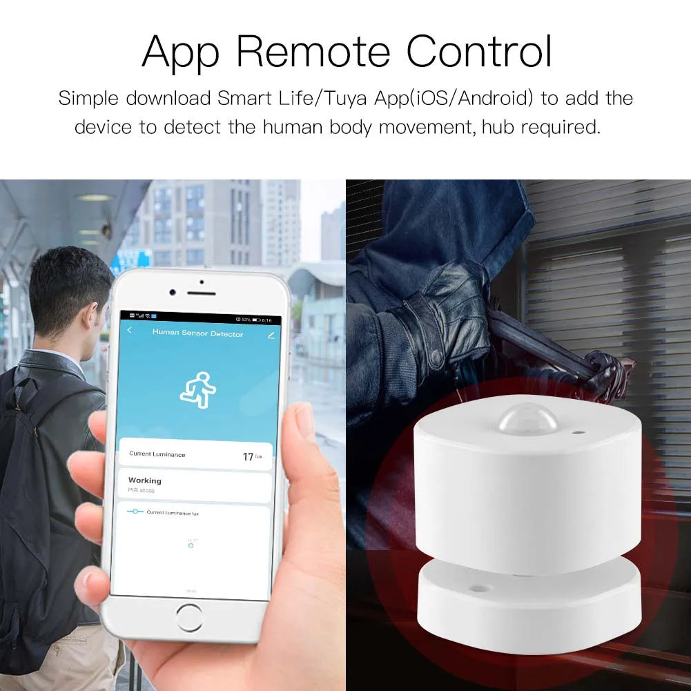Moes Tuya ZigBee PIR Motion Detector Sensor for Smart Home Security
