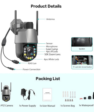 Boavision 8MP WIFI Waterproof Night Vision Surveillance Camera