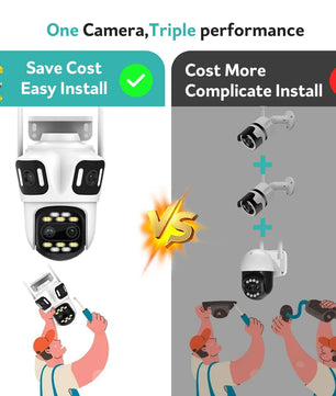 Boavision 12MP WIFI 4 Screen Auto Tracking Security Dome Camera