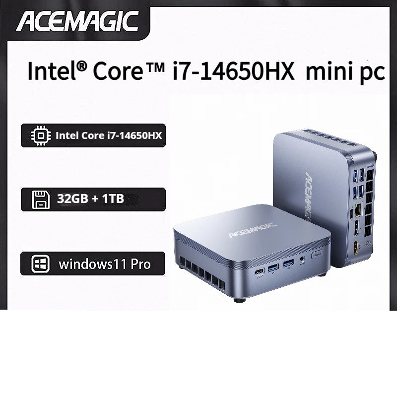Mini PC With Intel Core I7-14650HX 32GB RAM 1TB SSD For Light Gaming