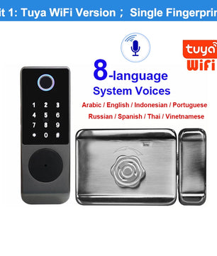 Stainless Steel Double Fingerprint Waterproof Reversible Door Lock