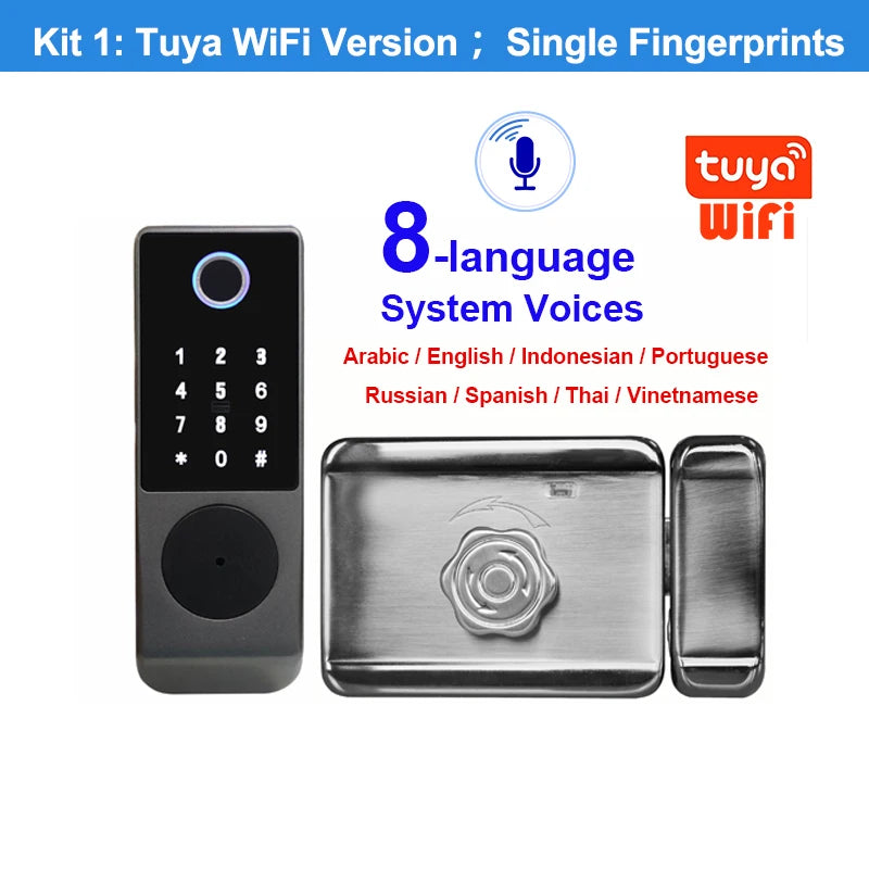 Stainless Steel Double Fingerprint Waterproof Reversible Door Lock