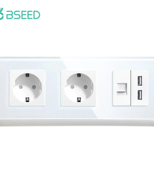 Bseed 16A Glass Panel Wireless WIFI Control Smart Power Socket