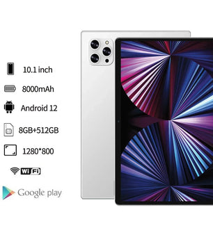 8000mAh 8GB RAM 512GB ROM Octa Core 10.1 Inches Touch Tablet
