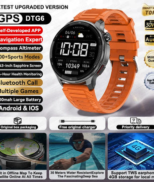 Silica Gel Waterproof Android Round Shape On-Wrist Smartwatch