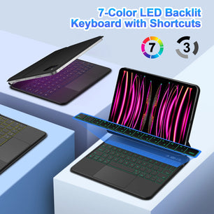 Wireless 11 Inches Magnetic Magic Keyboard Case for Apple iPad