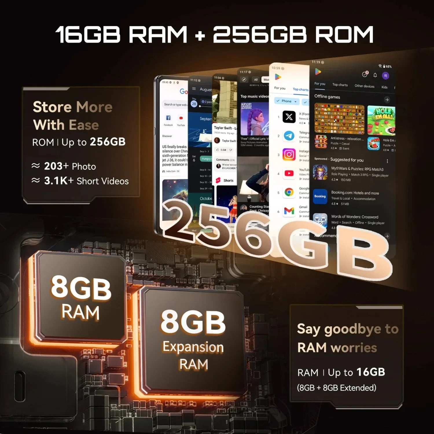 5100mAh 256GB Android CUBOT X100 5G Ultra Smartphone