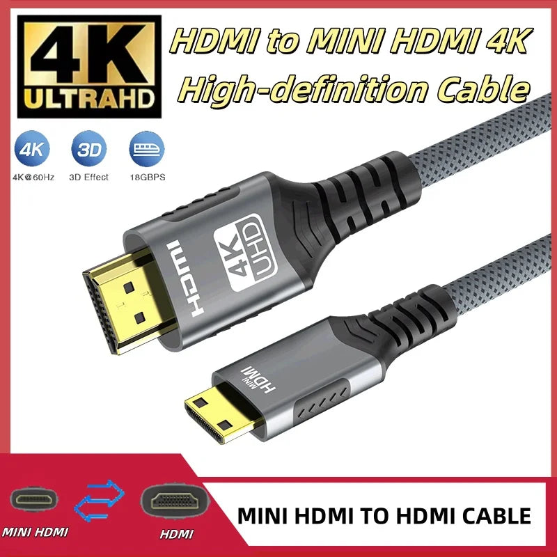 Aluminium 7.3mm HDMI-Compatible 2.0 High Speed Cable For Laptop