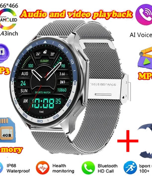 Silica Gel Waterproof Large Memory Android Round Shape Smartwatch