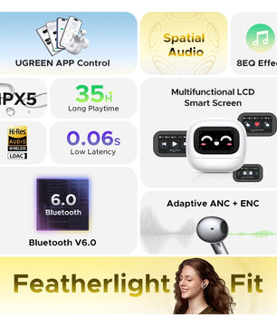 ABS Dynamic Vocalism Wireless Bluetooth Semi-Open Earphones