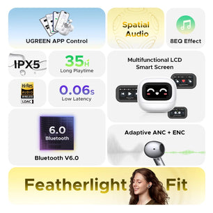 ABS Dynamic Vocalism Wireless Bluetooth Semi-Open Earphones