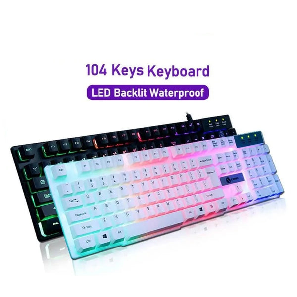 104 Keys USB Support Wired Mechanical RGB Backlit Gaming Keyboard