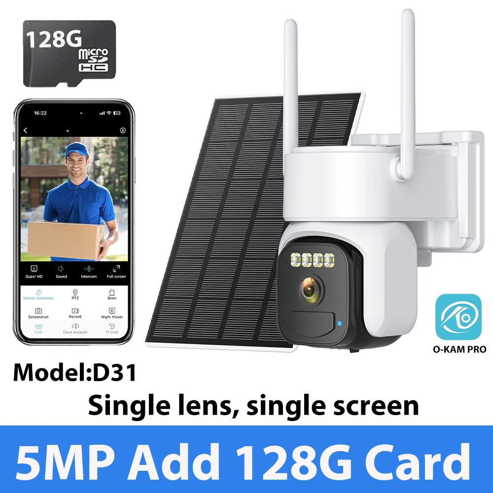 10MP 5K Wireless Solar Wifi Dual Lens Surveillance Camera