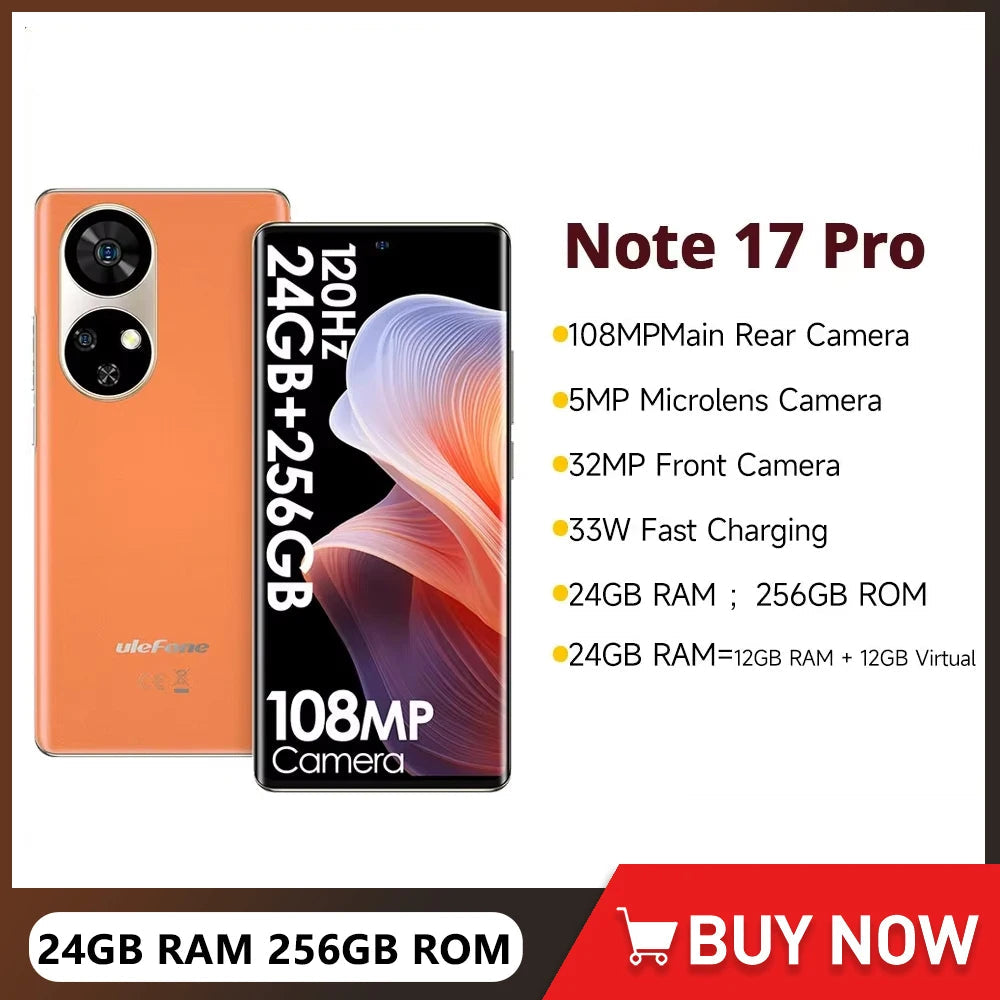Metallic 33W 5050mAh 24GB RAM 256GB 6.78 Inches FHD 4G Smart Phone